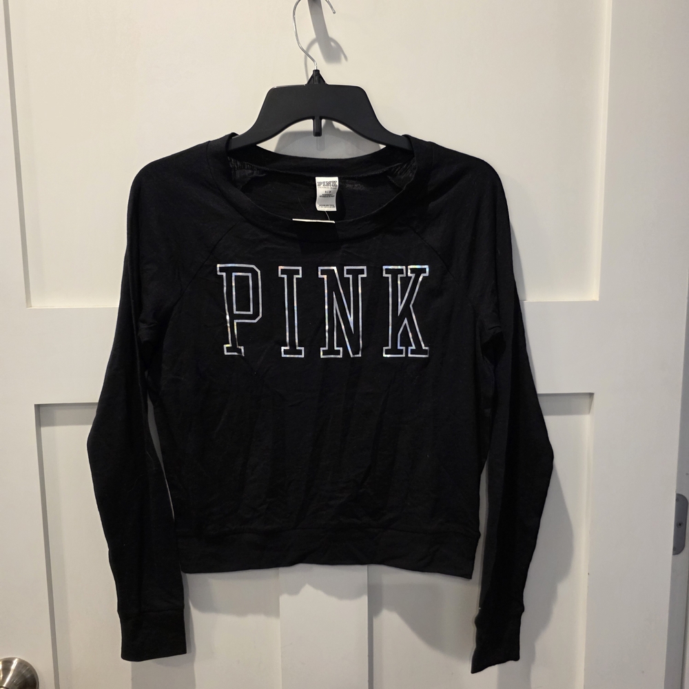 PINK Victoria's Secret Black Long Sleeve Shirt